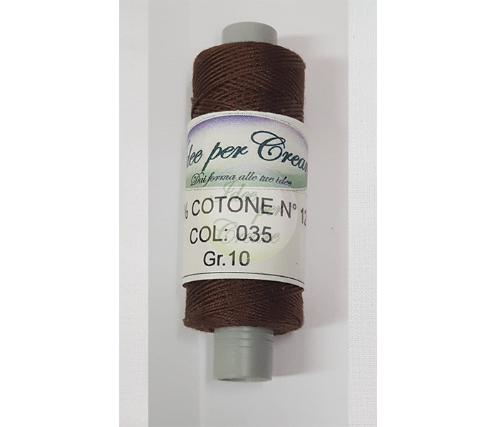 Filo di Cotone n°12 Marrone col.035