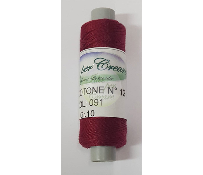 Filo di Cotone n°12 Bordeaux col.091