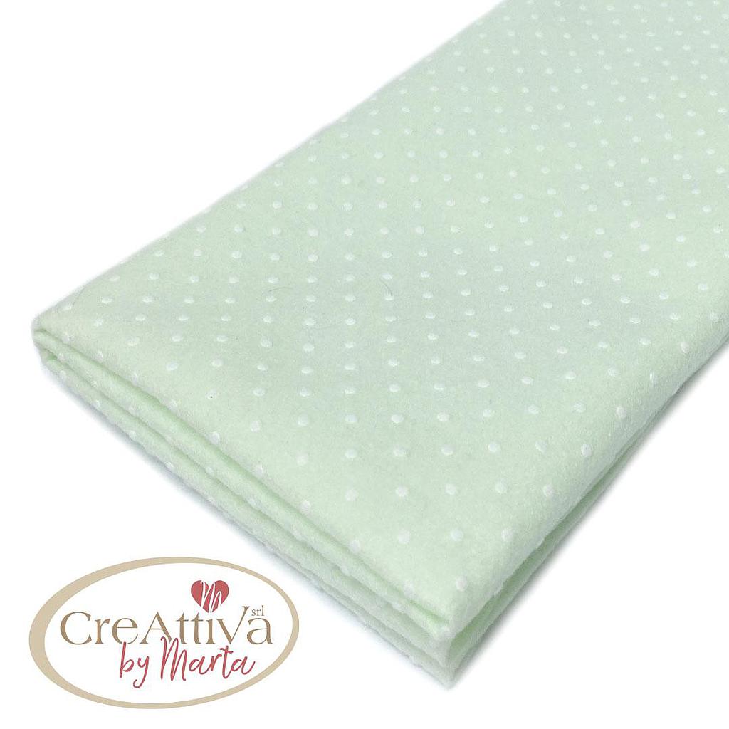 Pannolenci Floccato Pois Verde Baby