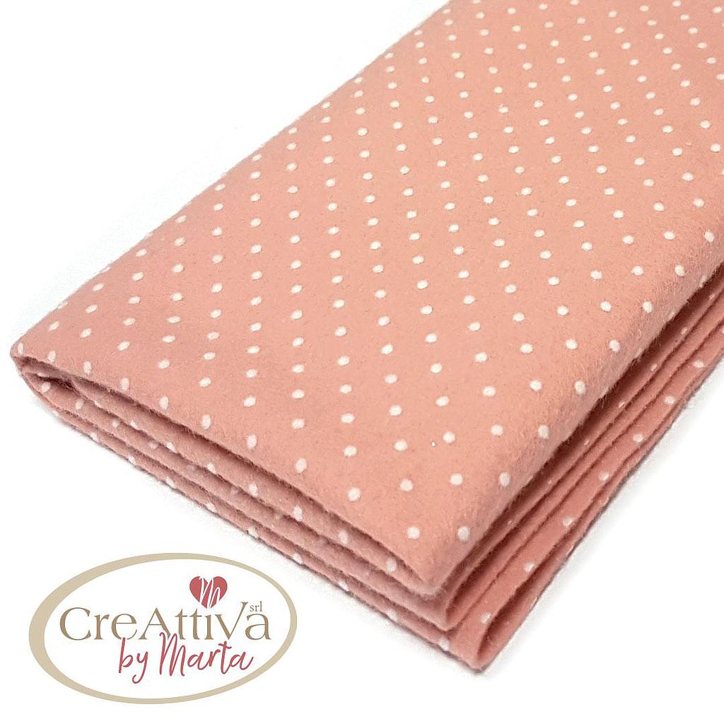 Pannolenci Floccato Pois Rosa Antico