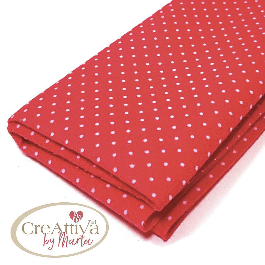 Pannolenci Floccato Pois Rosso Fiamma