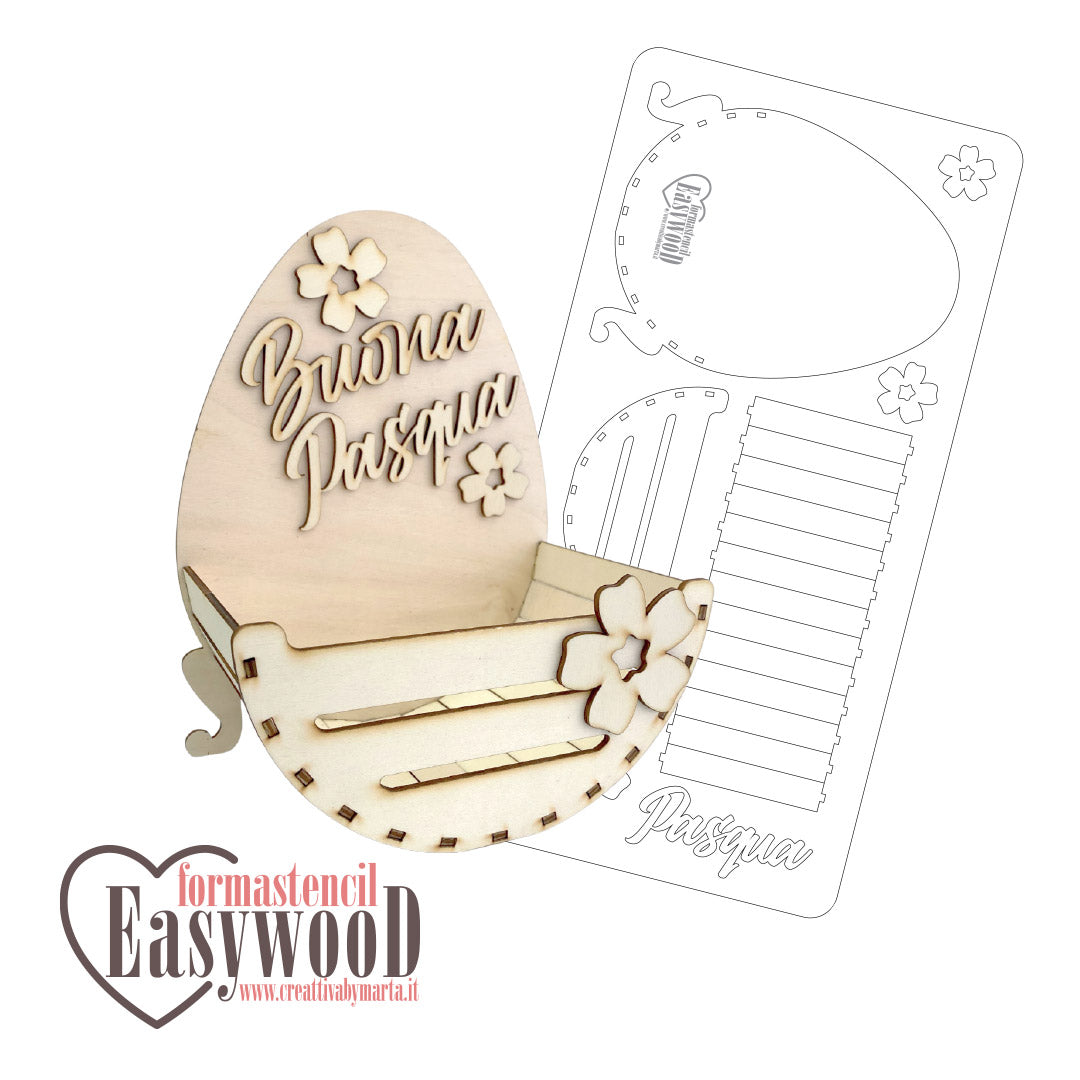 Forma Stencil Easywood Cestino Creattiva By Marta