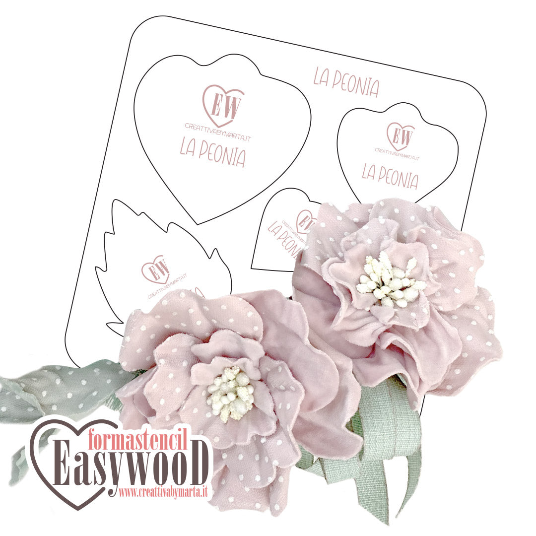 Formastencil Easywood La Peonia Creattiva By Marta