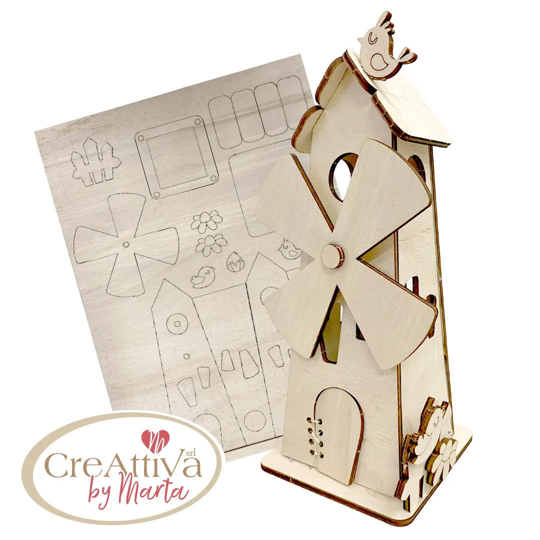 Creattiva Wooden Windmill Cod. CRLMUL0100