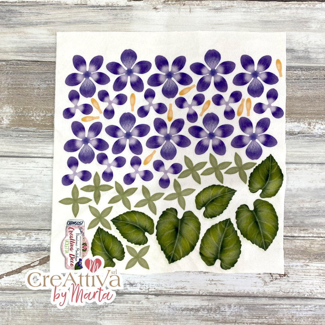 Pannolenci en velours doux imprimé Le Violette