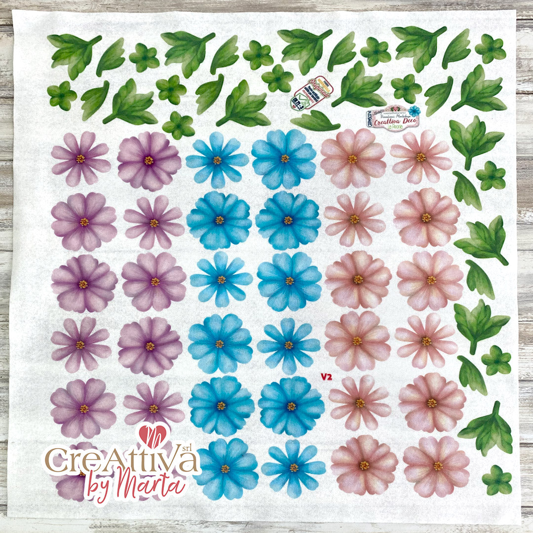 Pannolenci Morbidoso Peonia Fiorita Creattiva By Marta