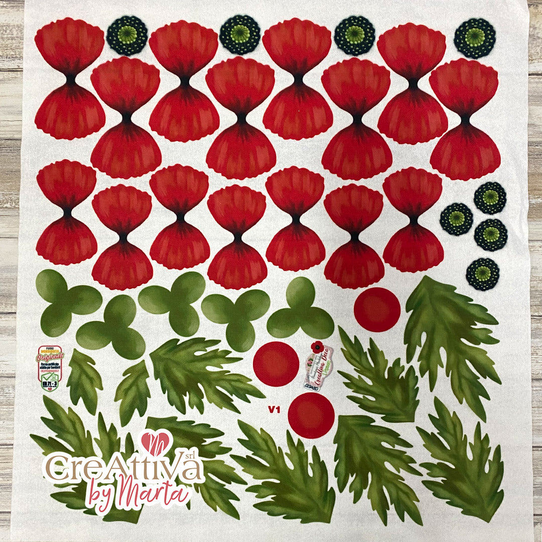 Pannolenci Morbidoso Papavero Creattiva By Marta