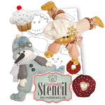 Pochoir de gâteau au gingembre et motif de pochoir de marionnettes n° 40