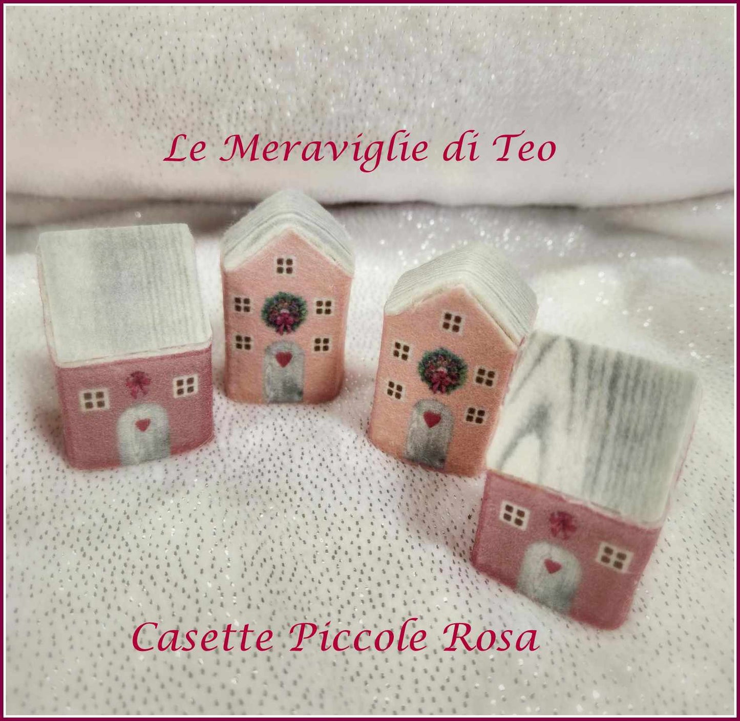 Casette in Feltro Piccole Rosa