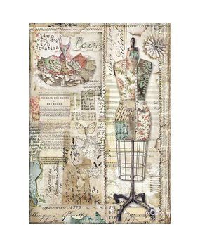 Papier de riz A4 Stamperia DFSA4442