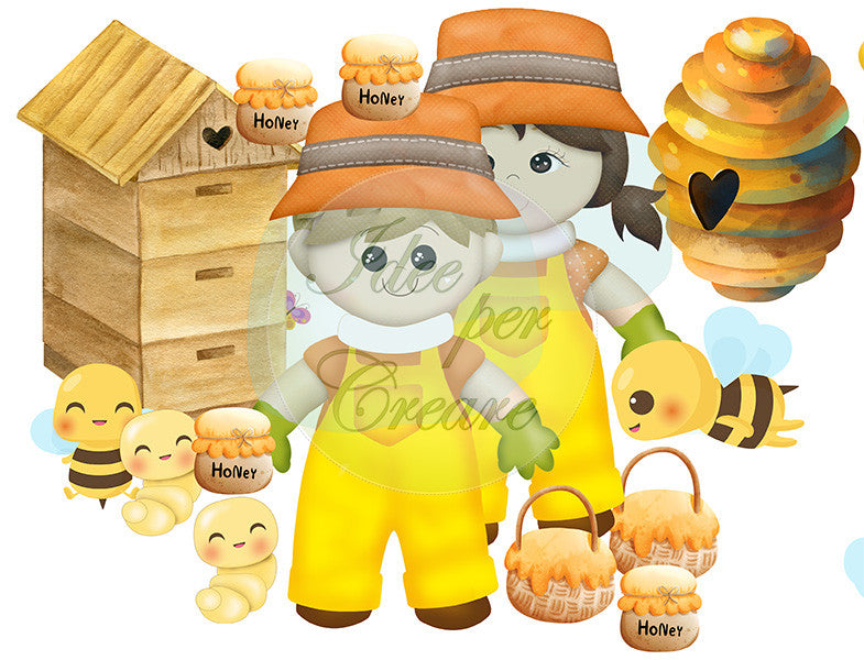 Motifs en feutre d'abeille F-009