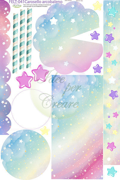 Pannello Feltro Carosello Arcobaleno Idee Per Creare