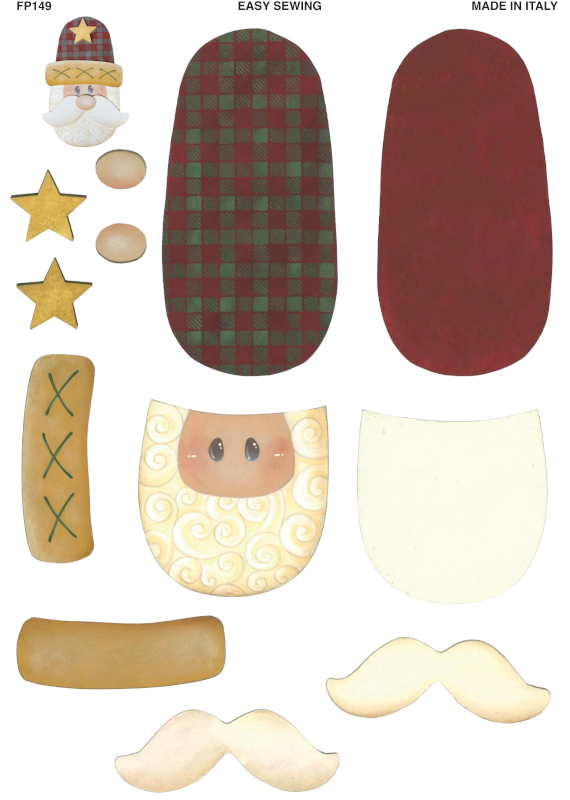 Pannello Pantofola Porta Dolci Babbo Natale Easy Sewing Kitiama