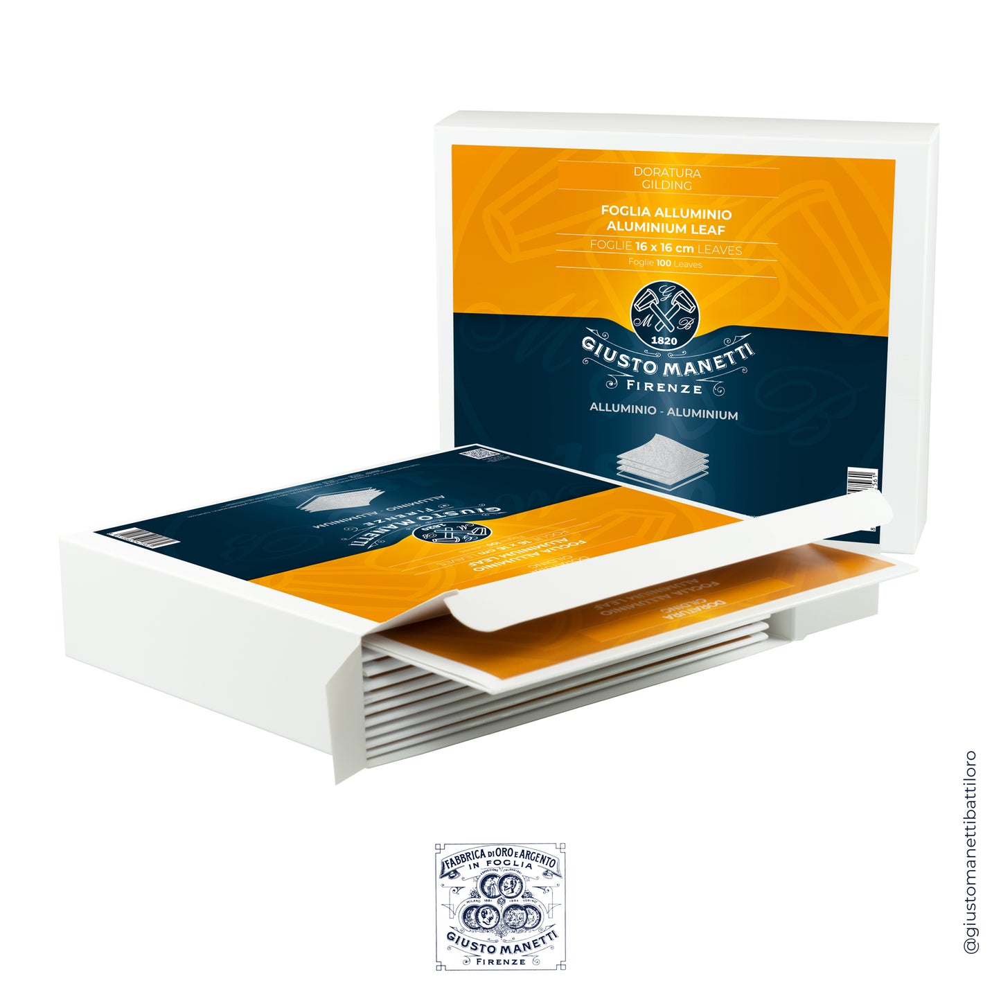 Foglia Argento Imitazione 100 fg 16x16