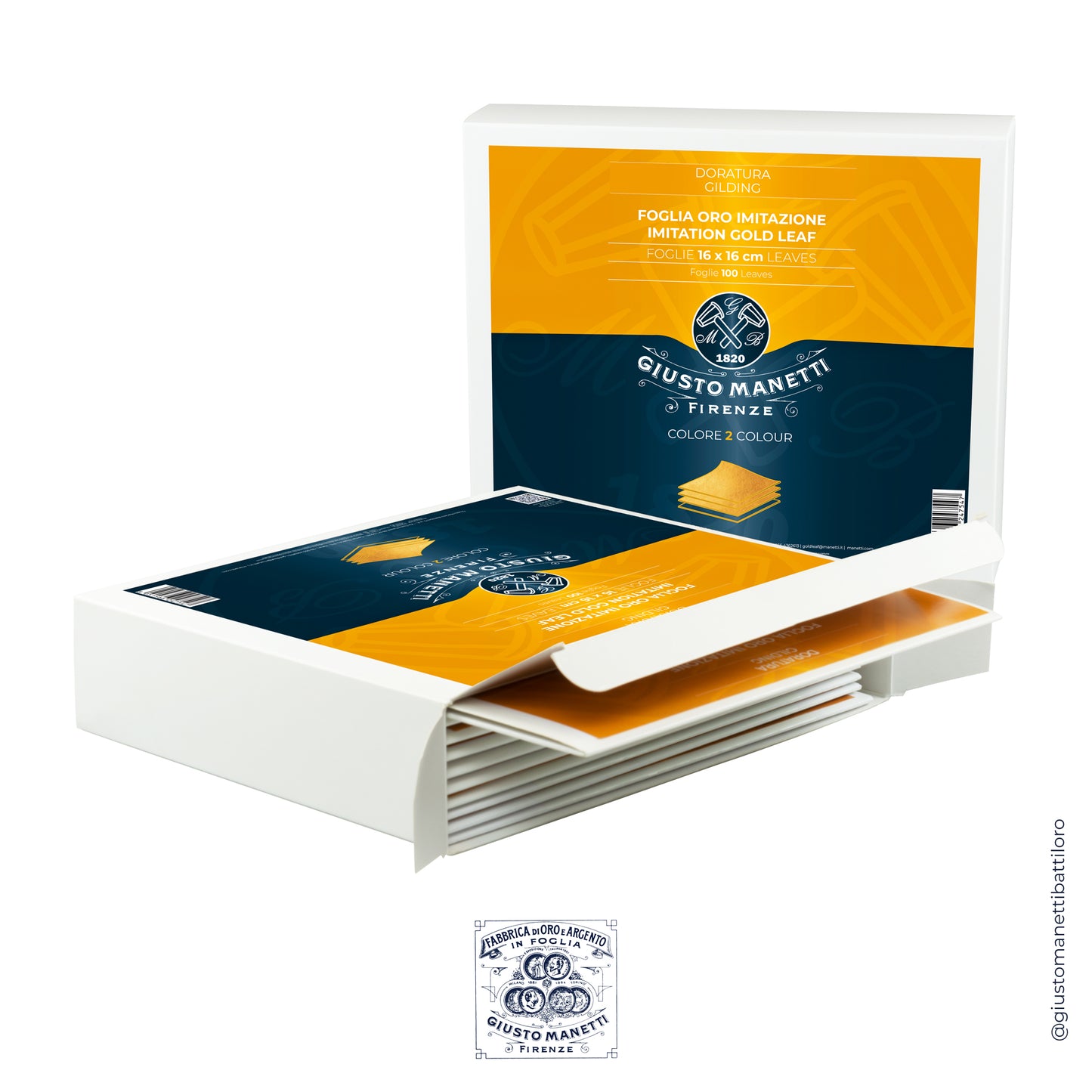 Imitation Gold Leaf 100 sheets 16x16 Color 2.5