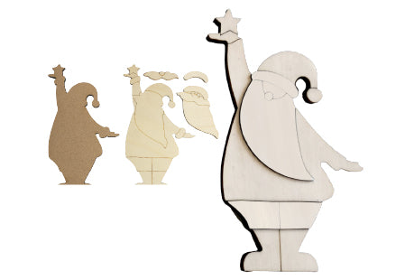 Santa Claus In Piedi 3D Renkalik