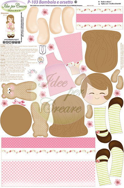 Panneau Poupée et Ours P-103