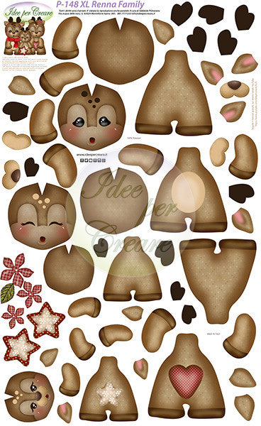 Pannello XL Renna Family Idee Per Creare