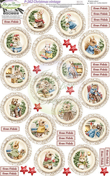 Pannello Christmas Vintage Panna 12 cm Idee Per Creare