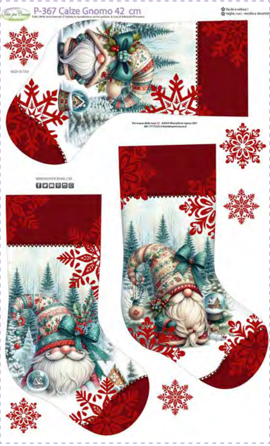 Pannello Calze Gnomo 42cm Idee Per Creare
