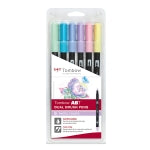 Set 6 pz Dual Brush Tombow Colori Pastello