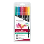 Set 6 pcs Double Brosse Tombow Cuir