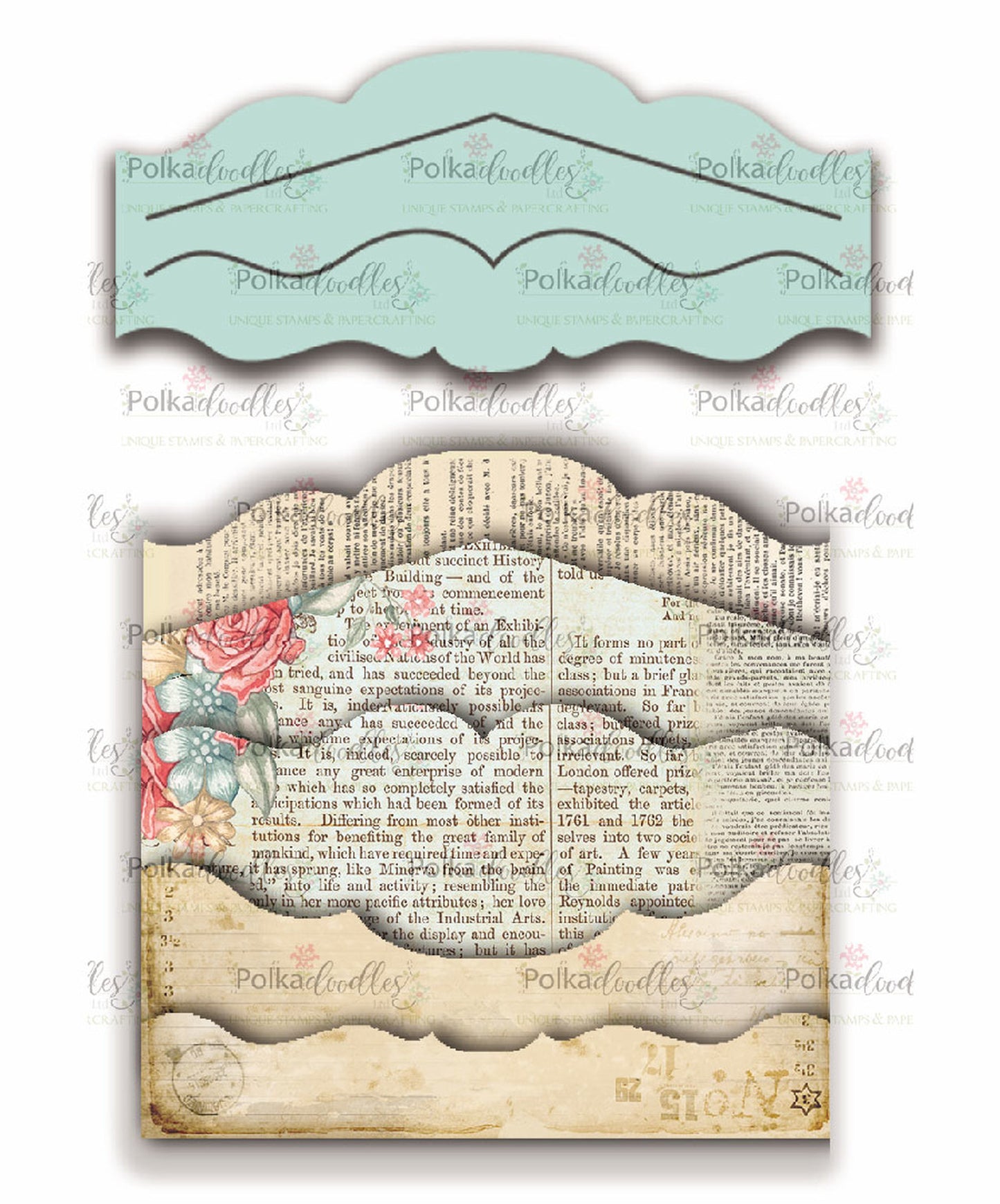 Stencil Polkadoodles Fancy Borders