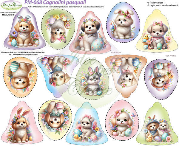 Pannello Medio Ovette e Campanelle Cani Idee Per Creare