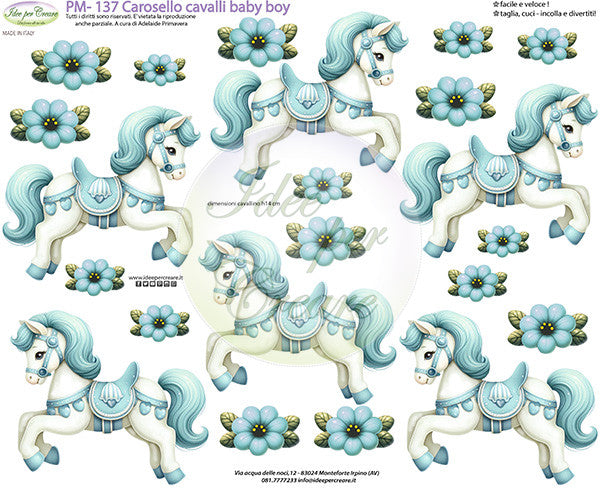 Pannello Medio Carosello Cavalli Baby Boy Idee Per Creare