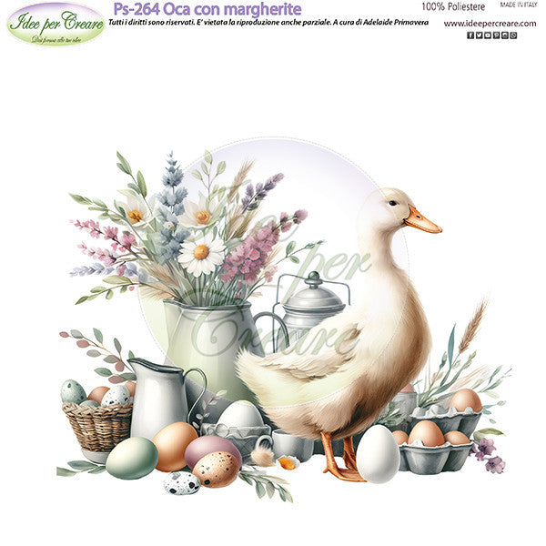 Pannello Mini Oca con Margherite Idee Per Creare
