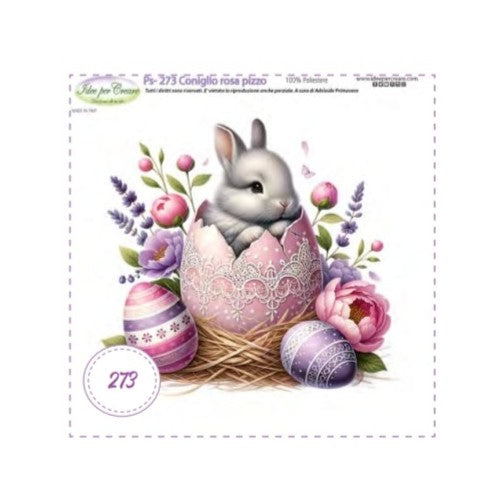 Pannello Mini Coniglio Rosa con Pizzo Idee Per Creare