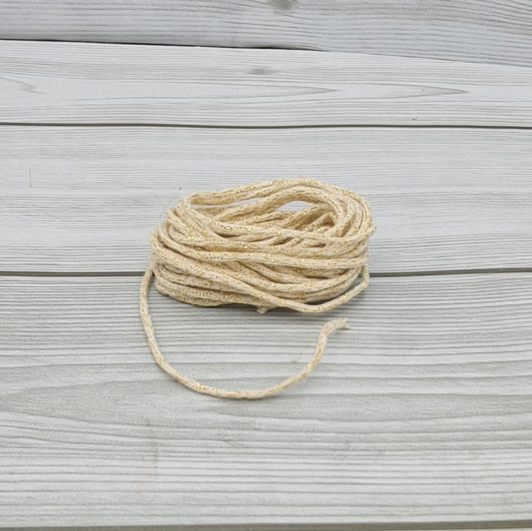 Tripolino Lurex Latte / Oro 3mm Gogolandia