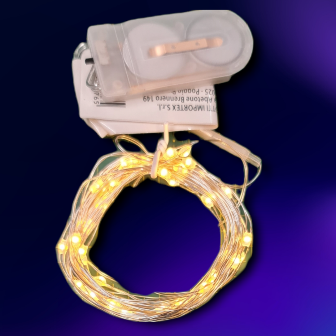 40 Luci a micro led con pila inclusa