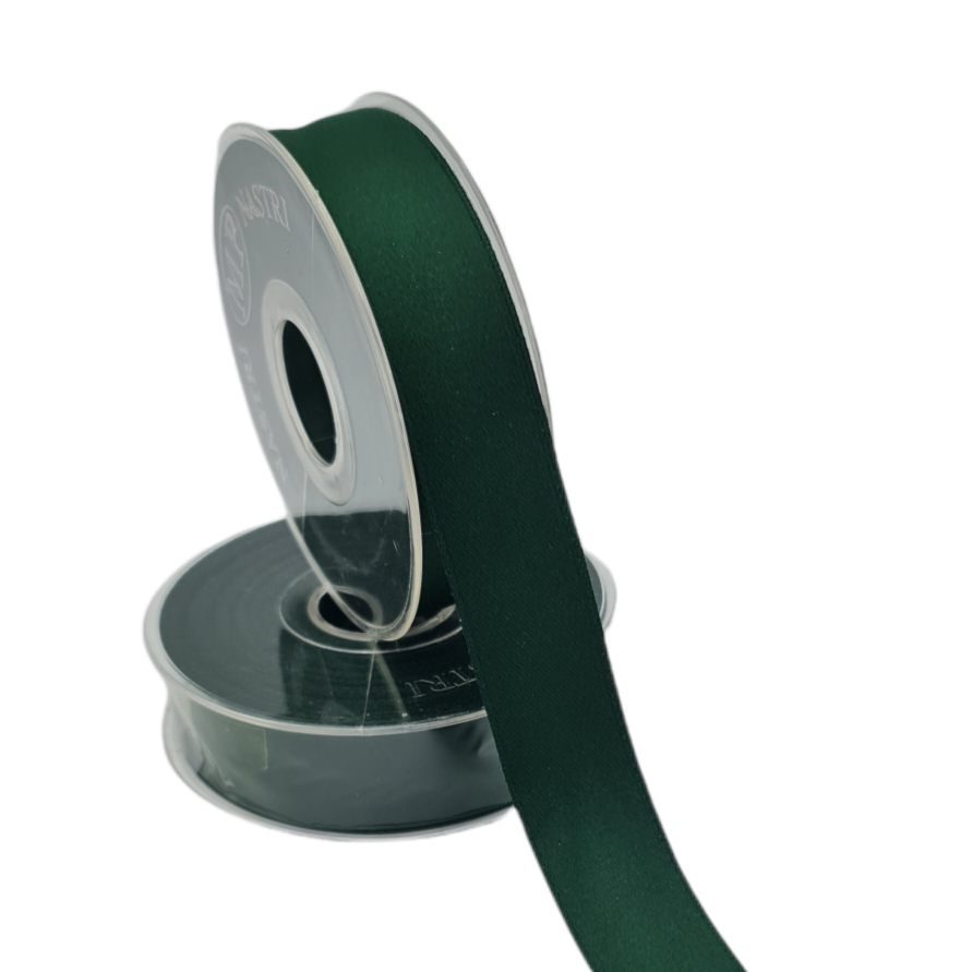 Double Satin Ribbon Dark Green 25mm Code 3809M73