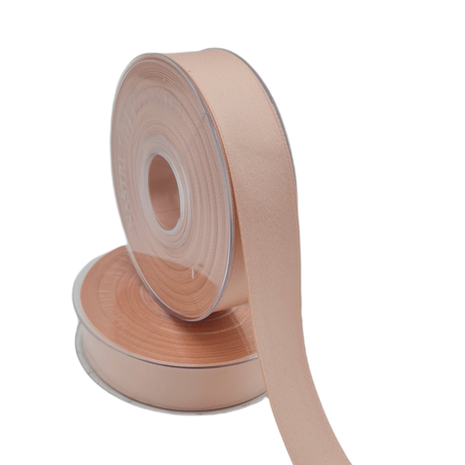 Double Satin Light Pink Ribbon 25mm Code 3809M57