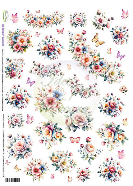 Carta Riso A3 Idee Per Creare Fiori e Farfalle