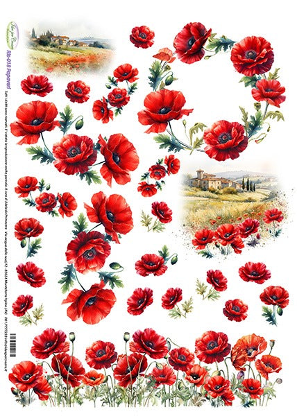 Carta Riso A3 Idee Per Creare Papaveri