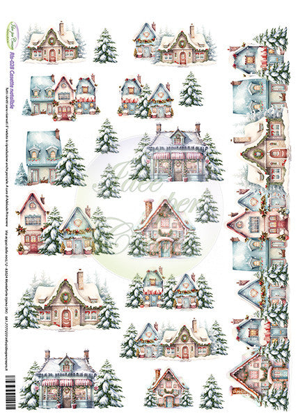 Carta Riso A3 Idee Per Creare Casette Natalizie