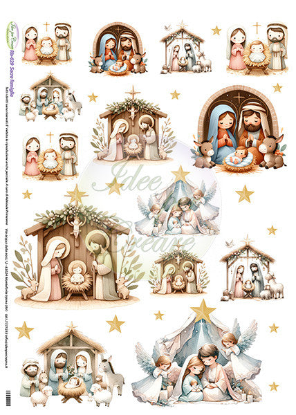 Carta Riso A3 Idee Per Creare Sacra Famiglia