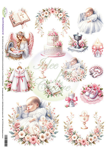 Carta Riso A3 Idee Per Creare Battesimo Lei