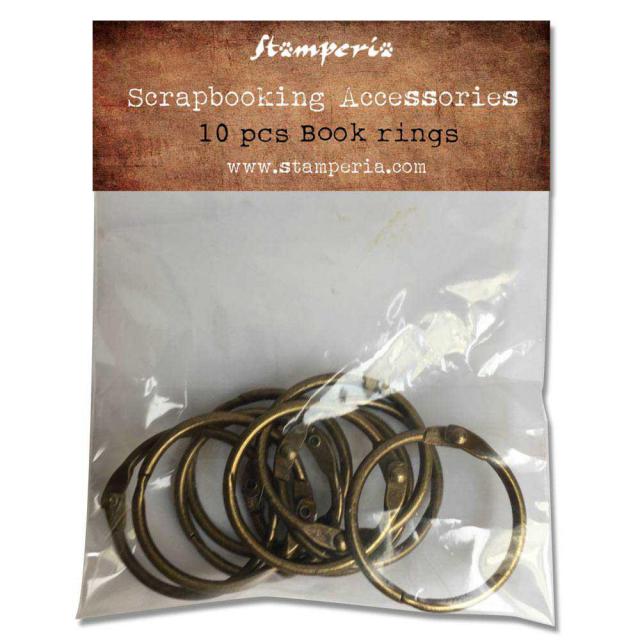 Anneaux brunis 10pcs Stamperia Code SBA397