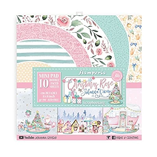 Blocco Stamperia Christmas Rose 20x20