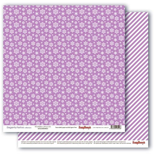 Foglio ScrapBerry's Elegantly Festive Snowflake Lustrous Lilac