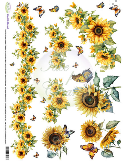 Carta Riso A3 Idee Per Creare Girasoli