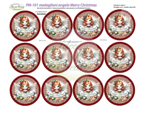 Pannello Medio Medaglioni Angeli Merry Christmas Idee Per Creare