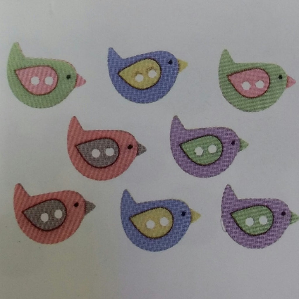Bottoncini Sew Cute Birds Stafil