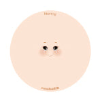 Petit visage imprimé sur tissu Nancy