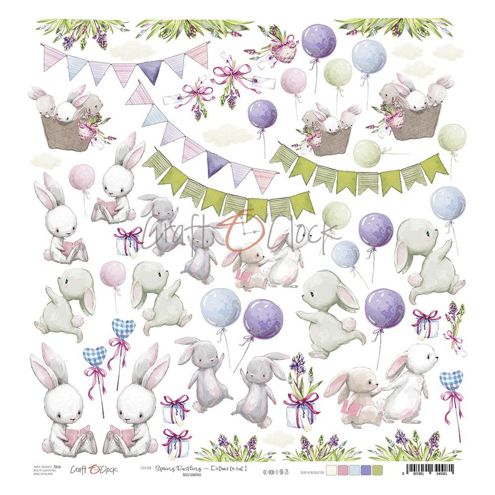 Foglio Craft O Clock Sping Busteling - Extras to cut I