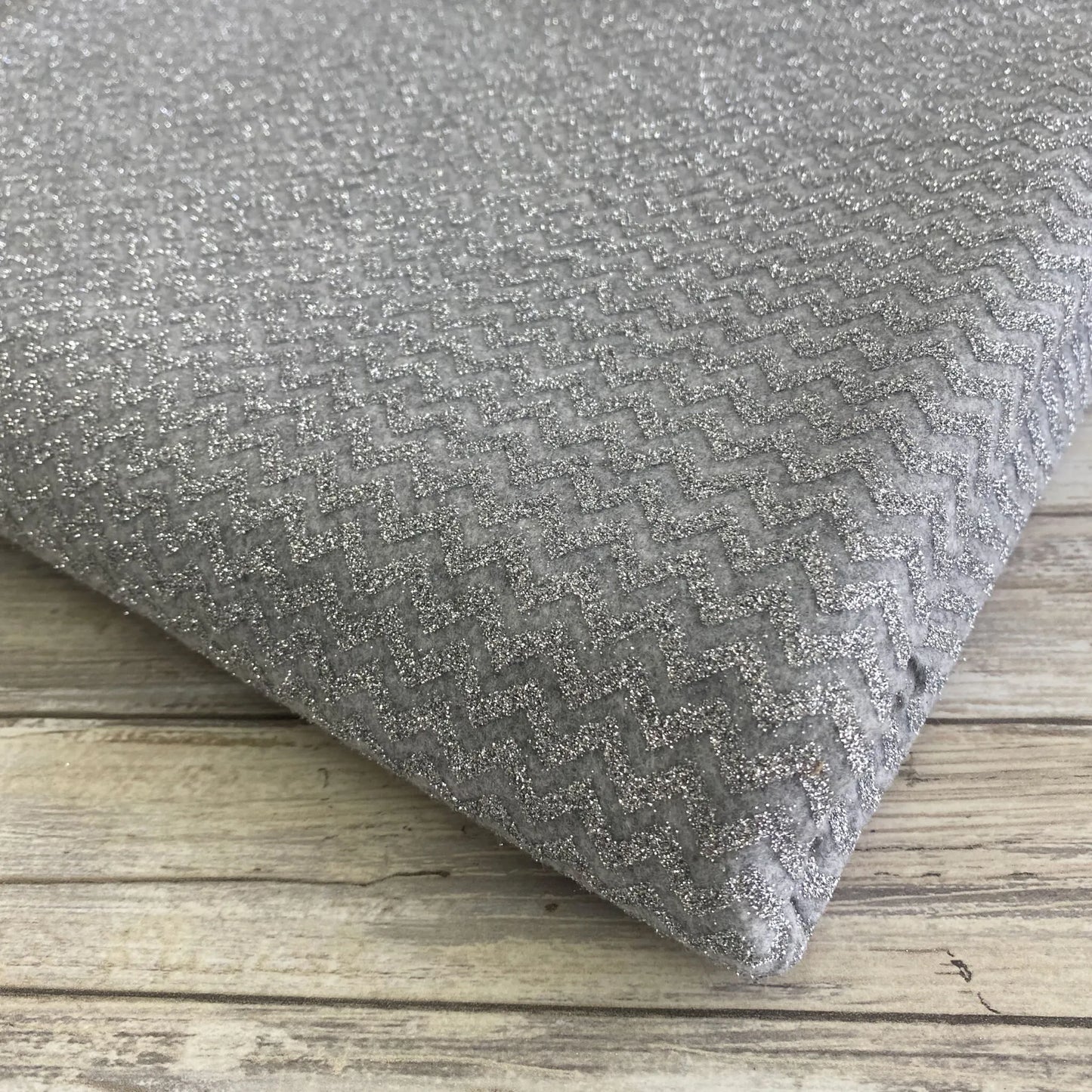 Pannolenci Morbidoso Glitteroso Zig Zag Grigio Melange Gogolandia