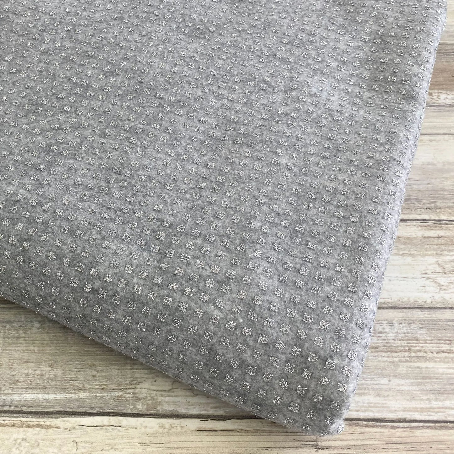 Pannolenci Morbidoso Glitteroso Quadratino Grigio Melange Gogolandia